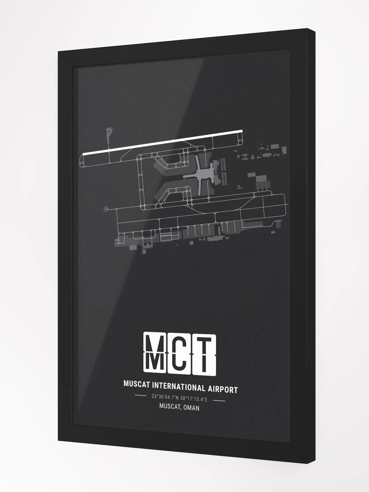 Framed Airport MCT Premium Map On Matt Paper product image (2)