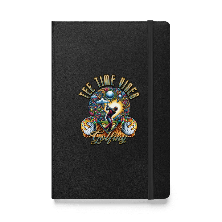 Tee Time Vibes Golfing Psychedelic Hardcover Notebook product image (1)