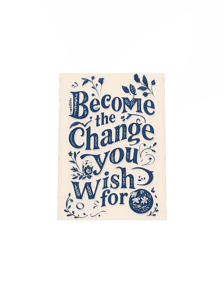 Become the Change You Wish For – Minimal Typography Poster product image (7)