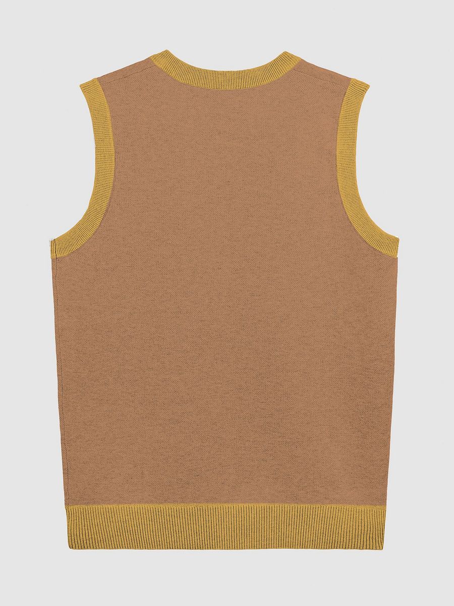 PLEASE DON'T MAKE ME TALK (duotone orange) knitwear vest product image (7)