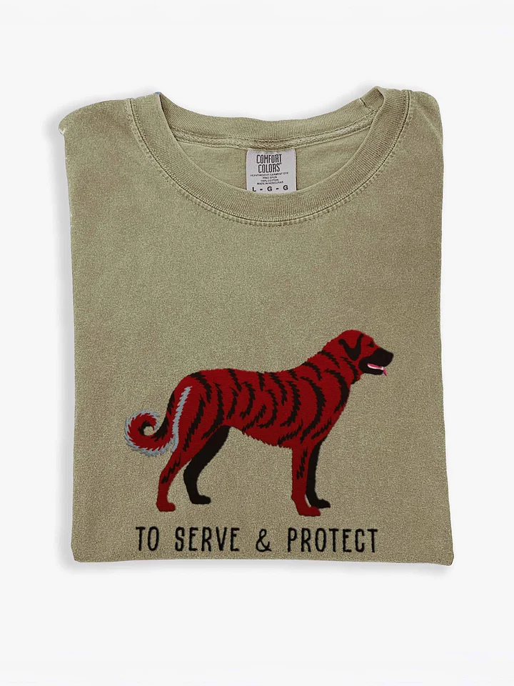 To Serve and Protect T-Shirt(Embroidered) of an Anatolian Shepherd Dog(Red Brindle) product image (1)