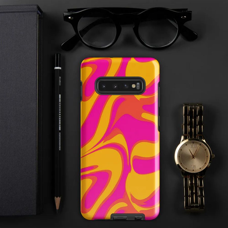 Pink and Yellow Psychedelic Swirls Samsung® Tough Case product image (51)