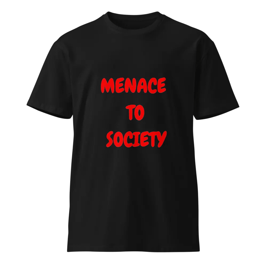 Menace to Society Red Lettering Unisex T-Shirt product image (1)