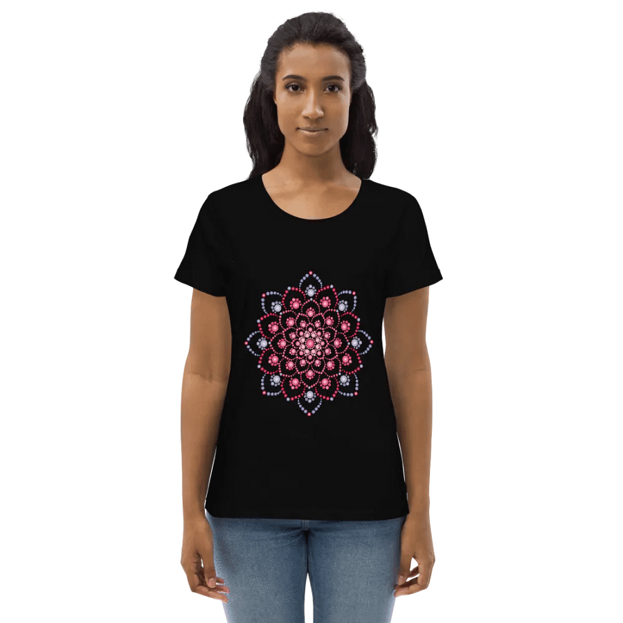 Purple and Pink Dot Mandala Eco T-Shirt product image (1)