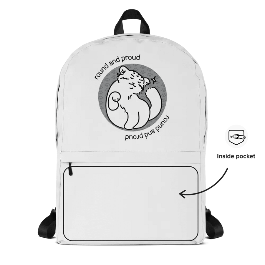 Round and Proud Manul Unlabeled Version - Backpack product image (2)