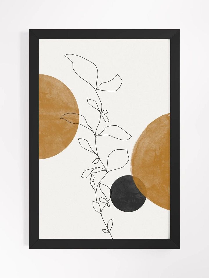 Modern Botanical Lines Framed Poster | Elegant Line Art for a Contemporary Touch product image (1)
