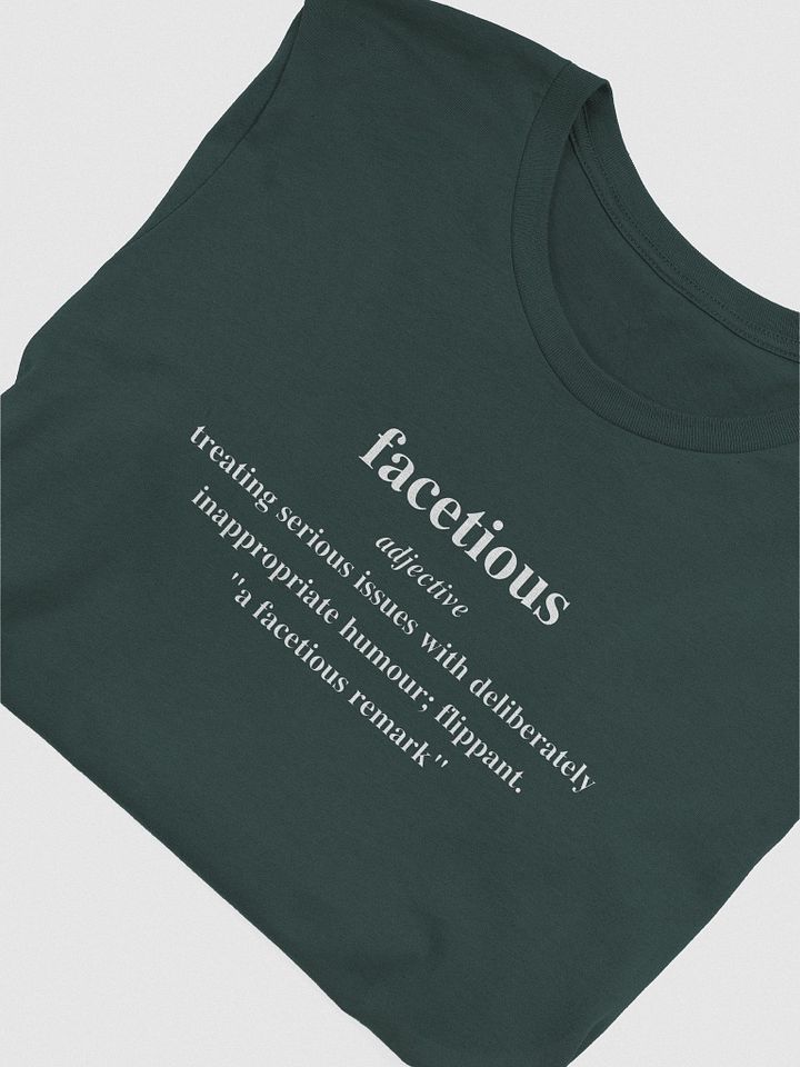 Facetious Tee (White Text) product image (1)