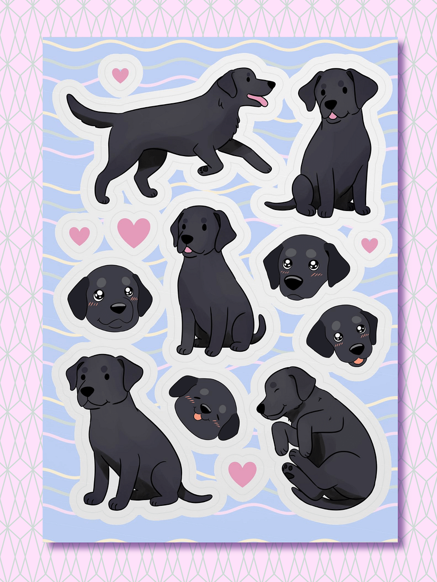 Black Labrador Retriever Sticker Sheet product image (1)