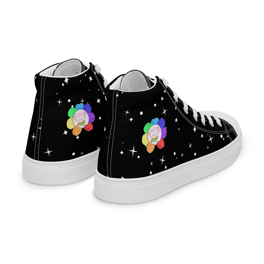 Black Starry and White Flower Sneakers product image (26)