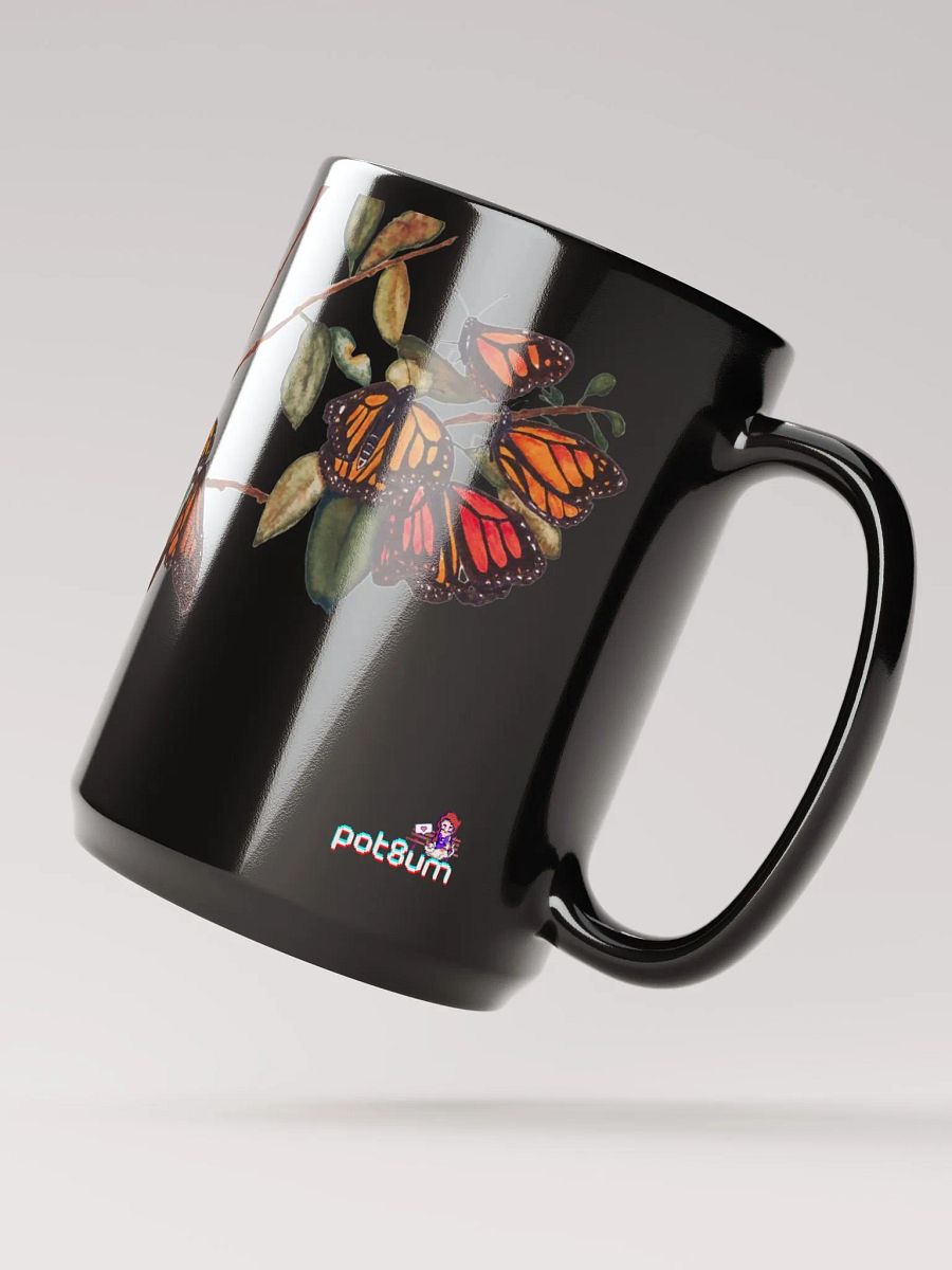 MONARCHS black glossy mug product image (3)
