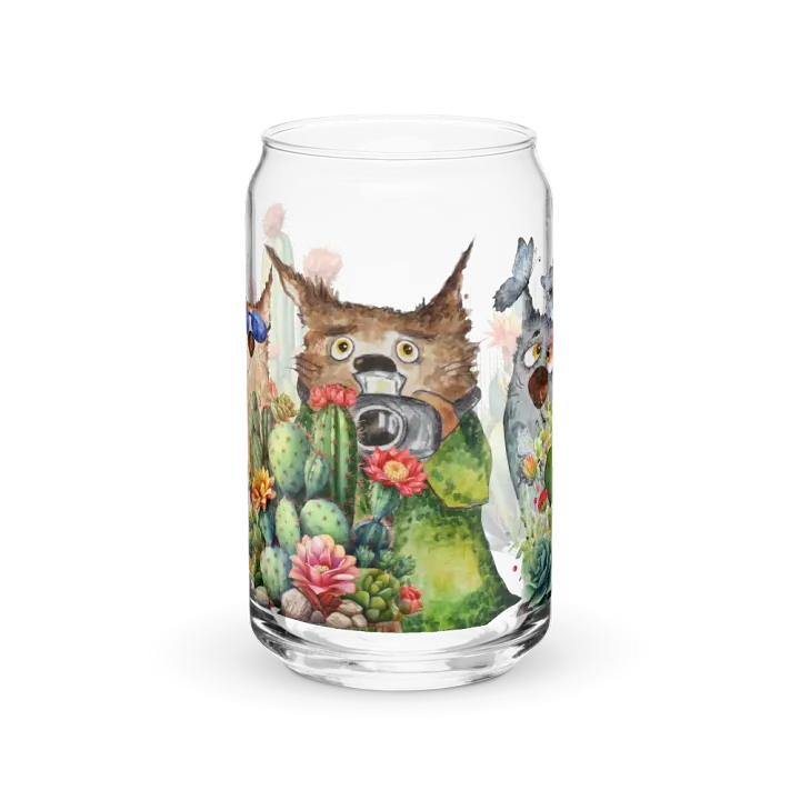 Desert Bloom: A Tale of Resilience Glass Can | 16 oz Friendship Blossoms Drinkware product image (1)