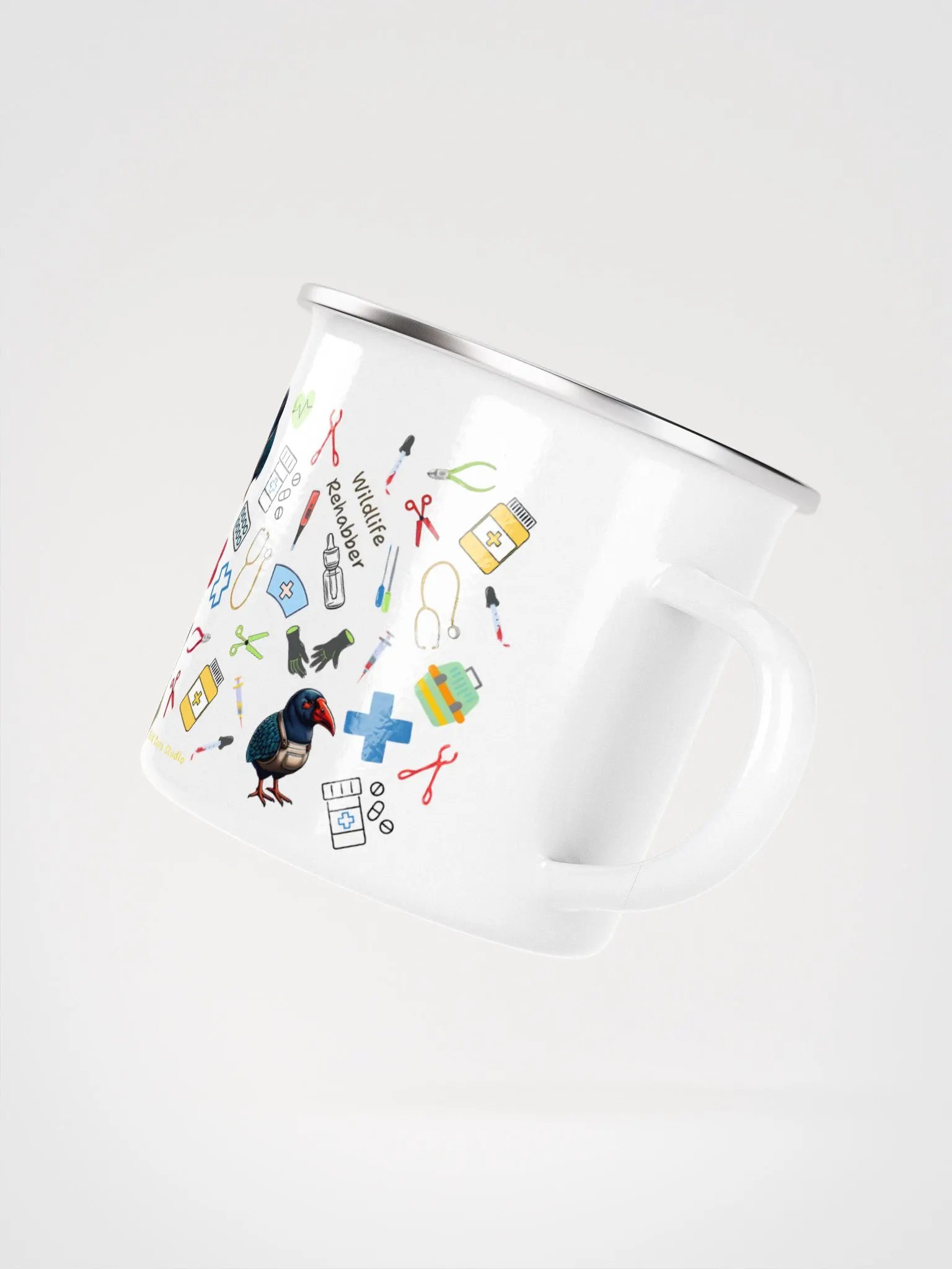 Wildlife Rehabber Takahe Adventure Essential Enamel Mug product image (3)