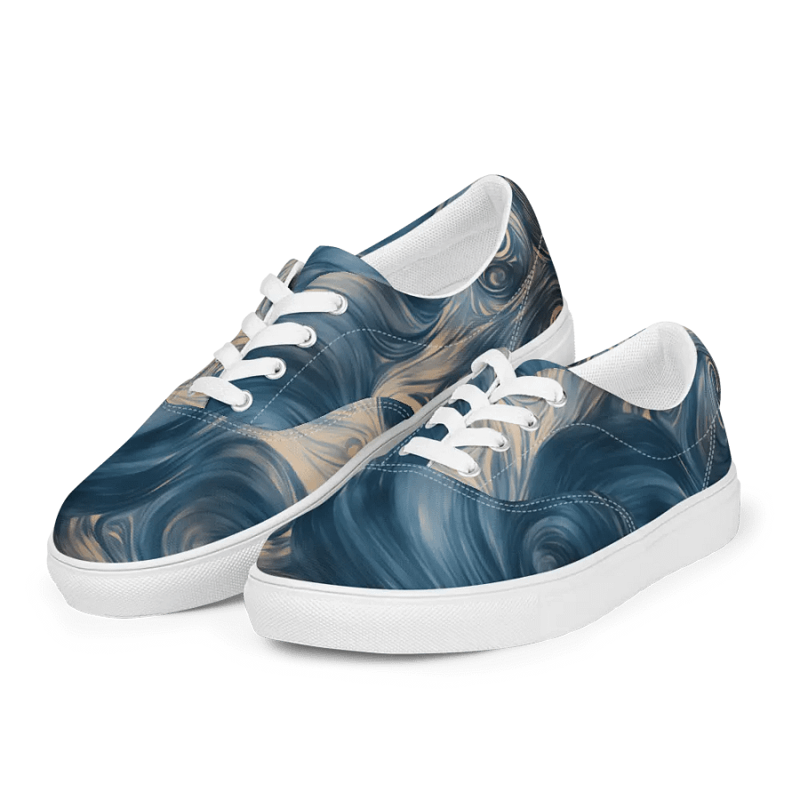 Galactic Swirl Lace-Up Canvas Shoes product image (1)