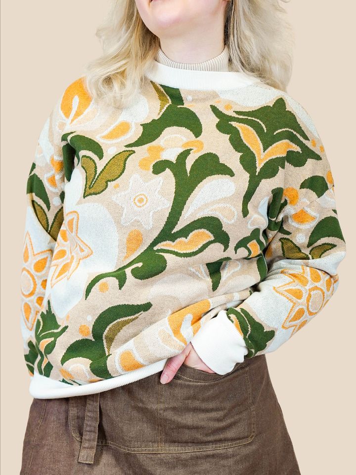 Botanical Wallpaper Sweater - Cream product image (1)