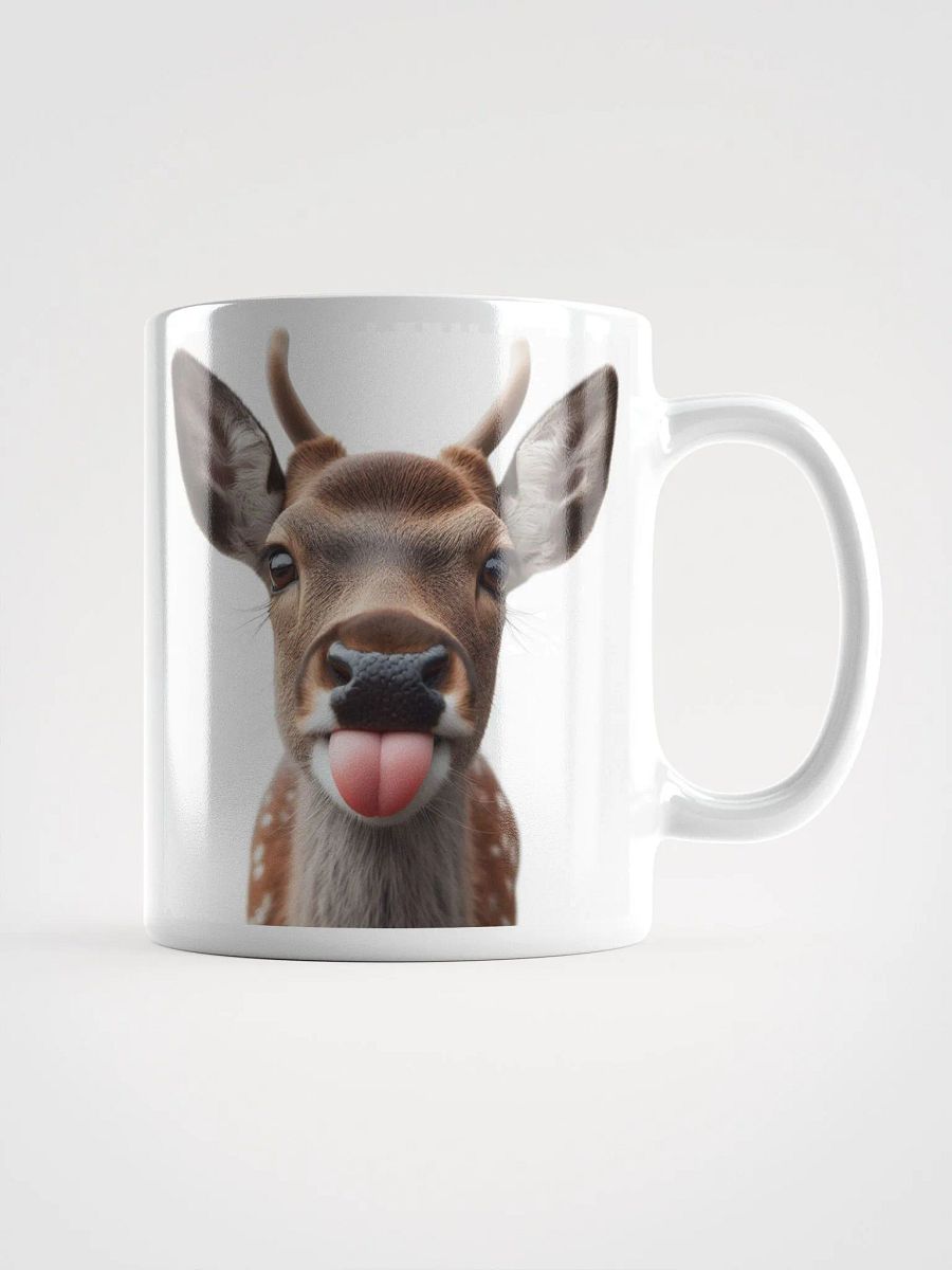 Rude Deer #Humorous Glossy Mug - White product image (1)
