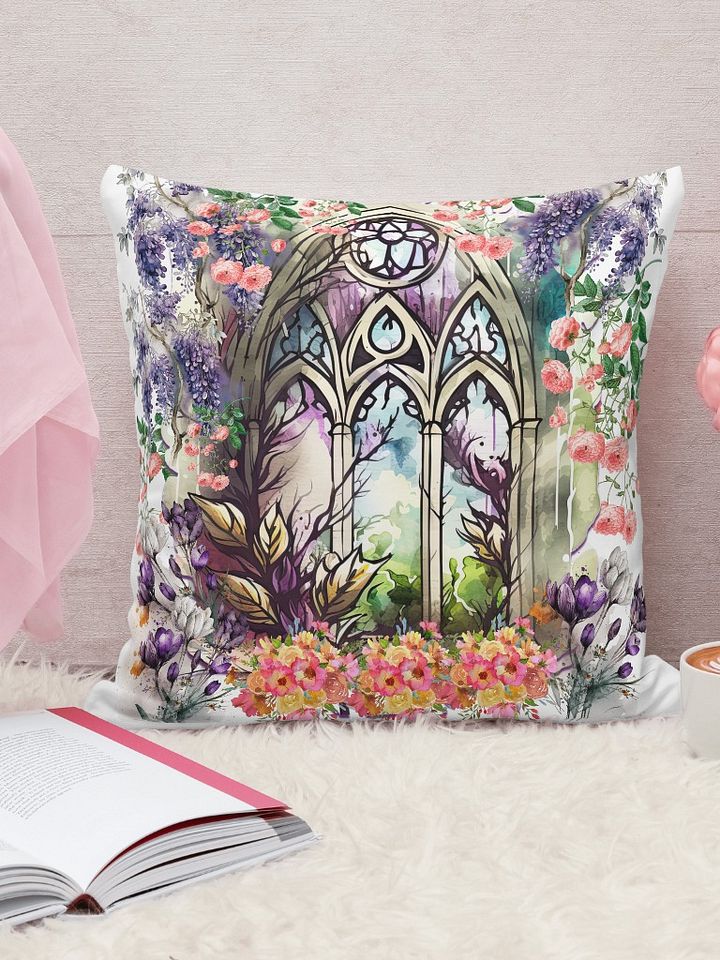 Elven Garden Magical Throw Pillow product image (2)