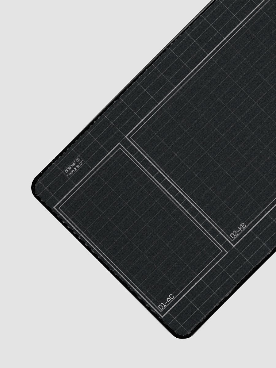 Triple Slot Desk Mat in Black product image (3)