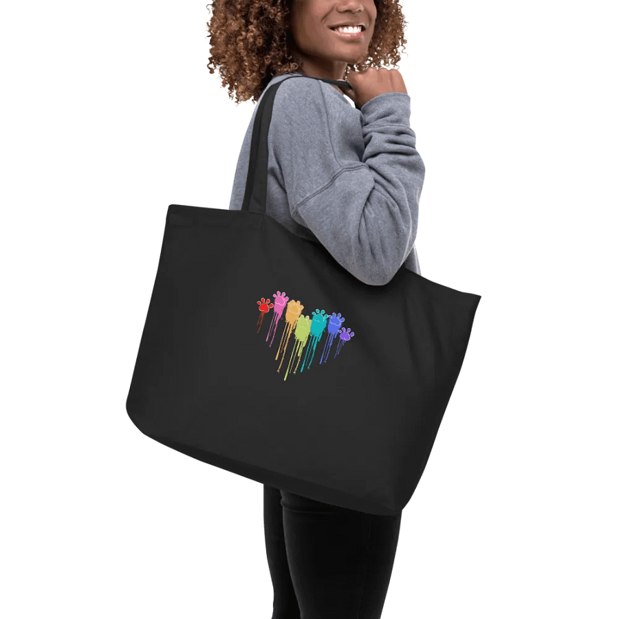 Rainbow Dog Paw Prints Eco Tote product image (9)