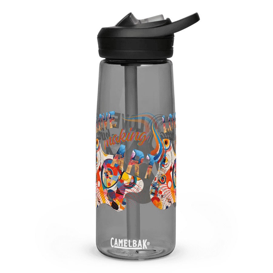 Camelback water bottle kadinsky inspired colorful design for the artist. 'Love creating Art'  Perfect gift for mom, dad, son, daughter colleague, friend who loves arty things product image (1)