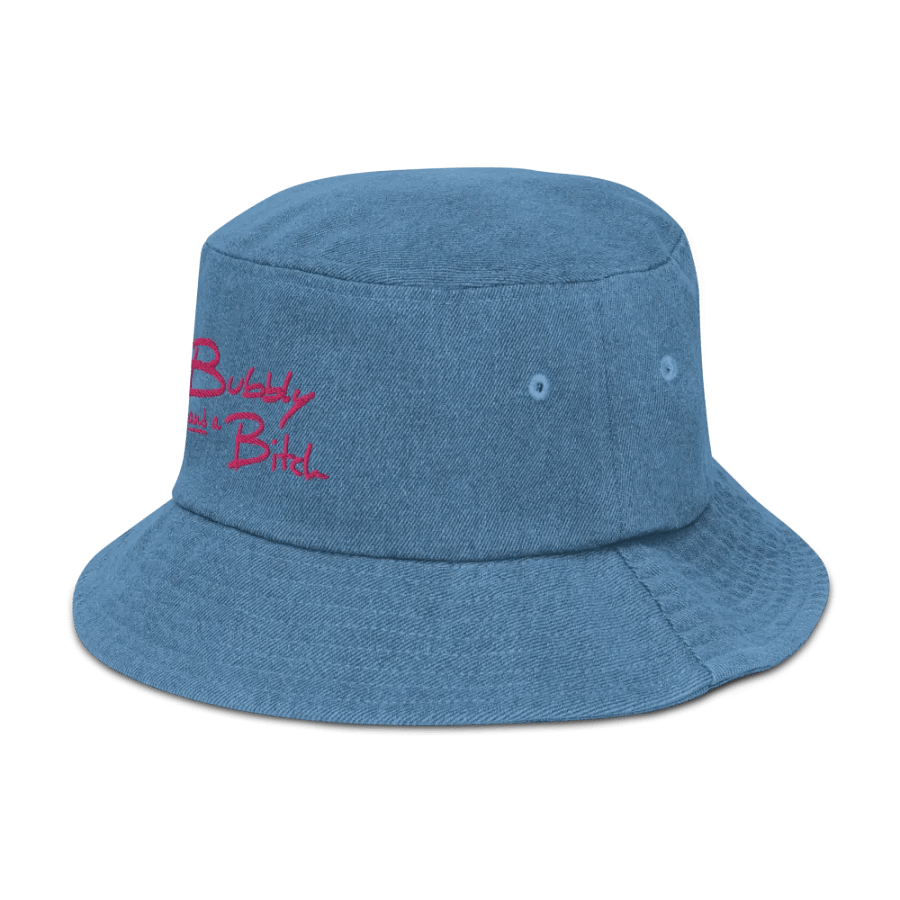 Bubbly and a B*tch (pink) embroidered denim bucket hat product image (31)