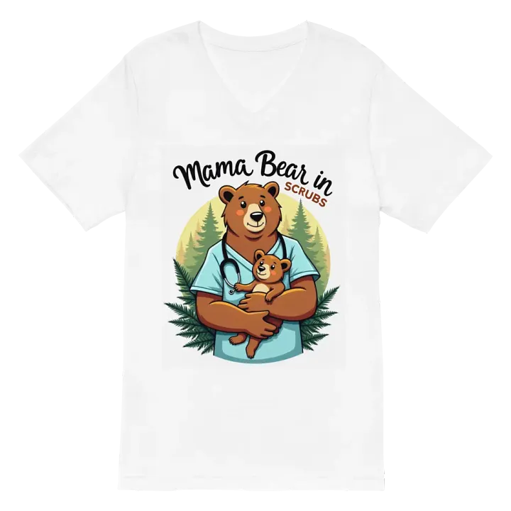 Mama Bear in Scrubs V-Neck Tee product image (2)