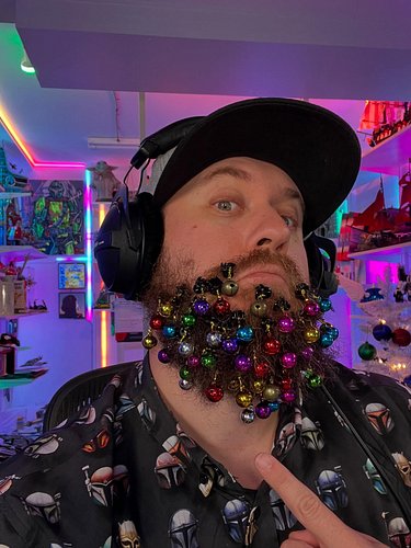 🎉 Over $1300 for @stjude @stjudeplaylive last night on stream! Amazing! 🙏 Every $25 I added a jingle bobble to my beard and t...