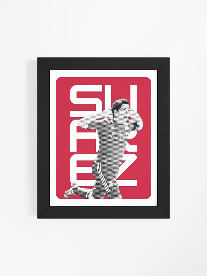 Luis Suárez BW Liverpool Name Art Framed Print product image (1)