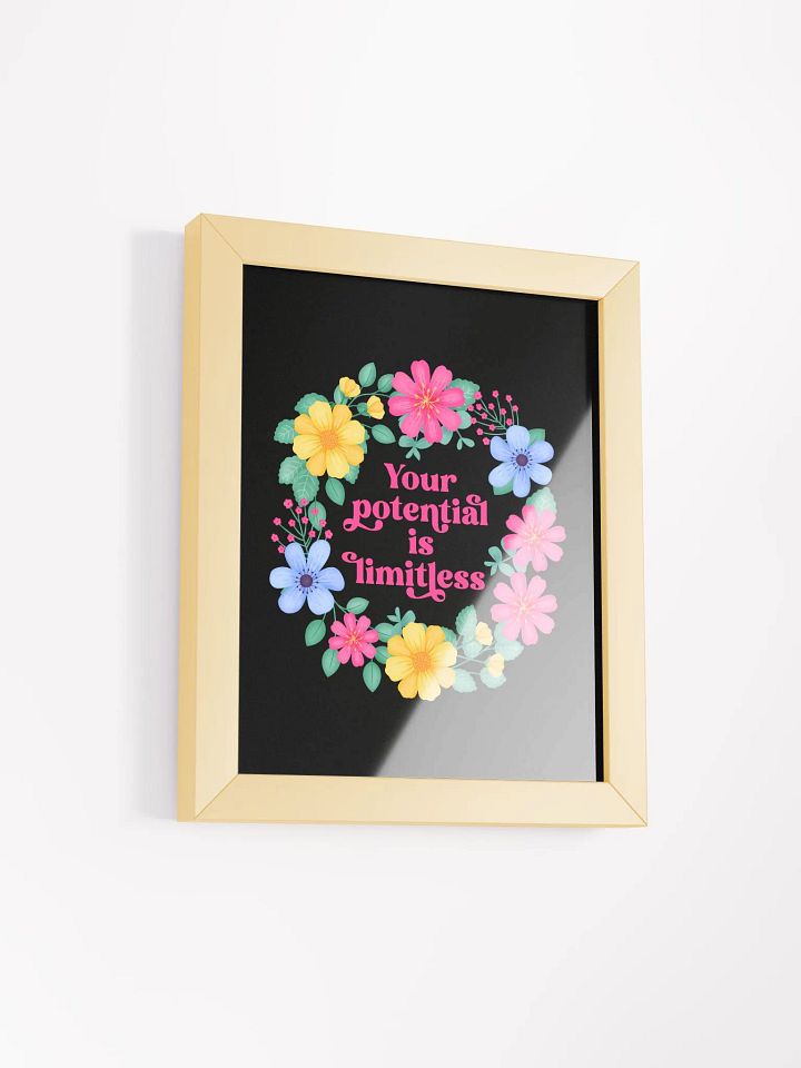 Your potential is limitless - Motivational Wall Art Black product image (2)