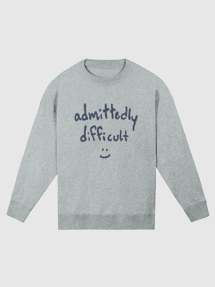 admittedly difficult (duotone blue) knitwear relaxed crewneck product image (4)