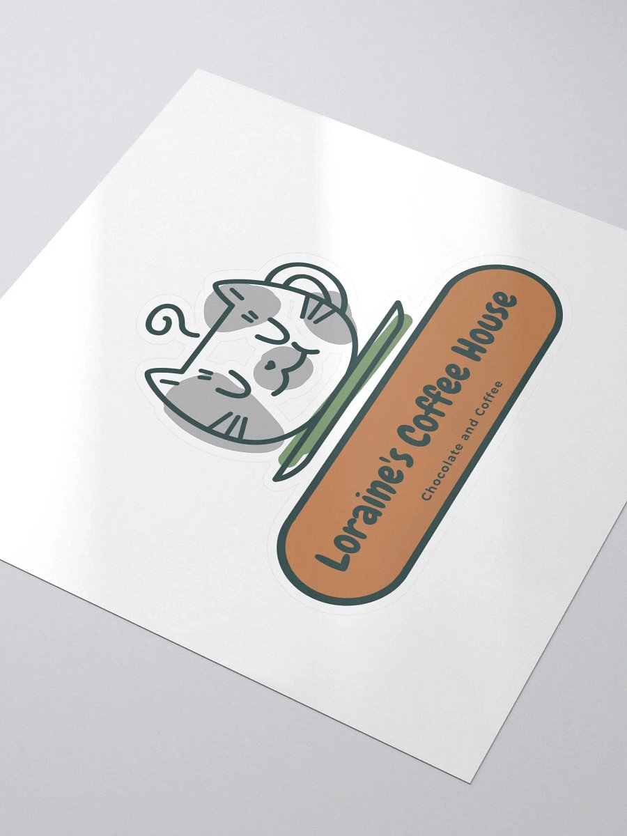 Loraine's Kitty Coffee Small Sticker product image (3)