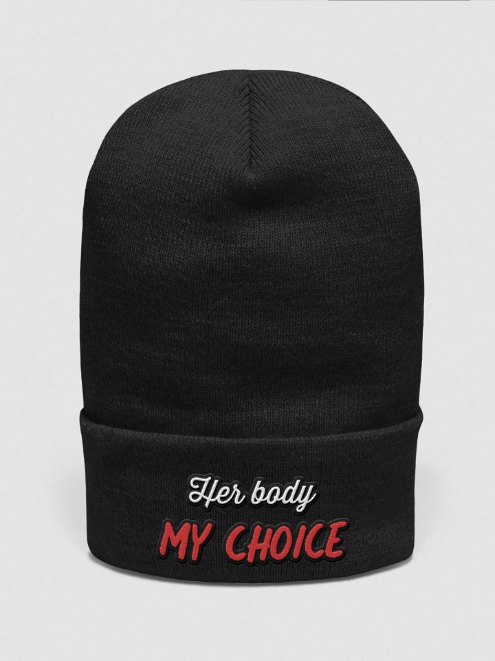Her Body My Choice Yupoong Cuffed Bearnie product image (10)