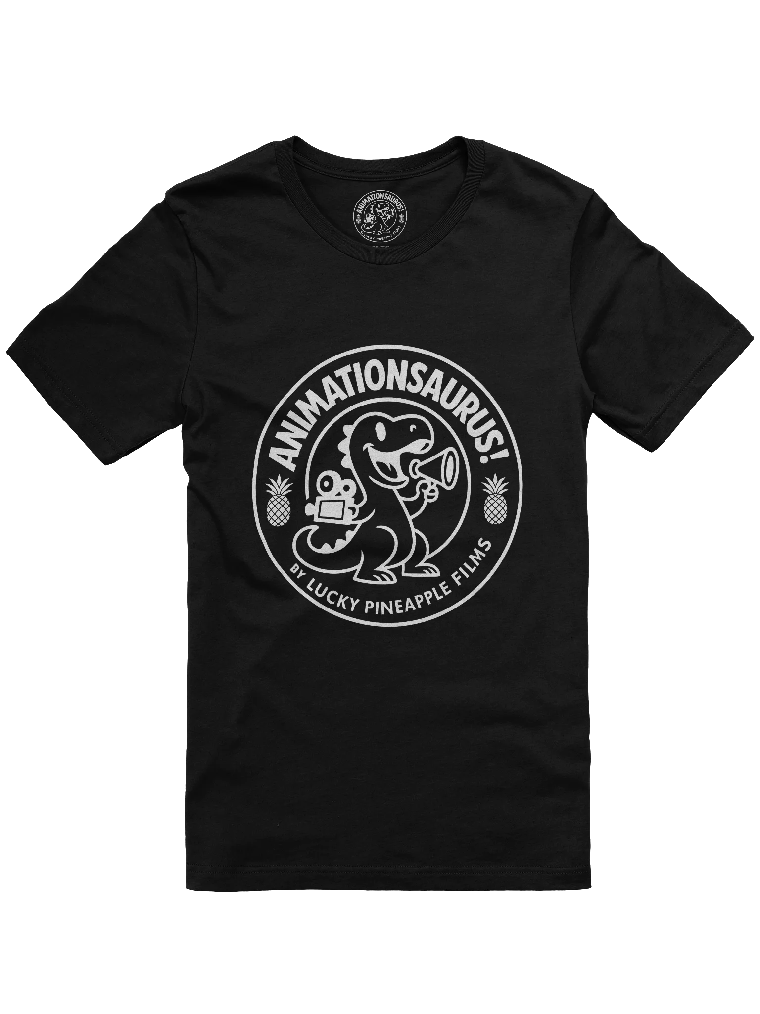 Animationsaurus! Dinosaur Logo (White) Concert Tee Fit Unisex T-Shirt product image (1)