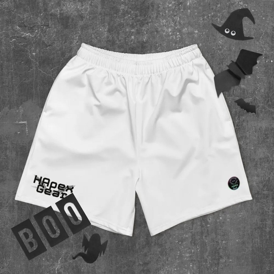 Athletic Long Shorts - White - Black HApex Gear Black Logo product image (12)