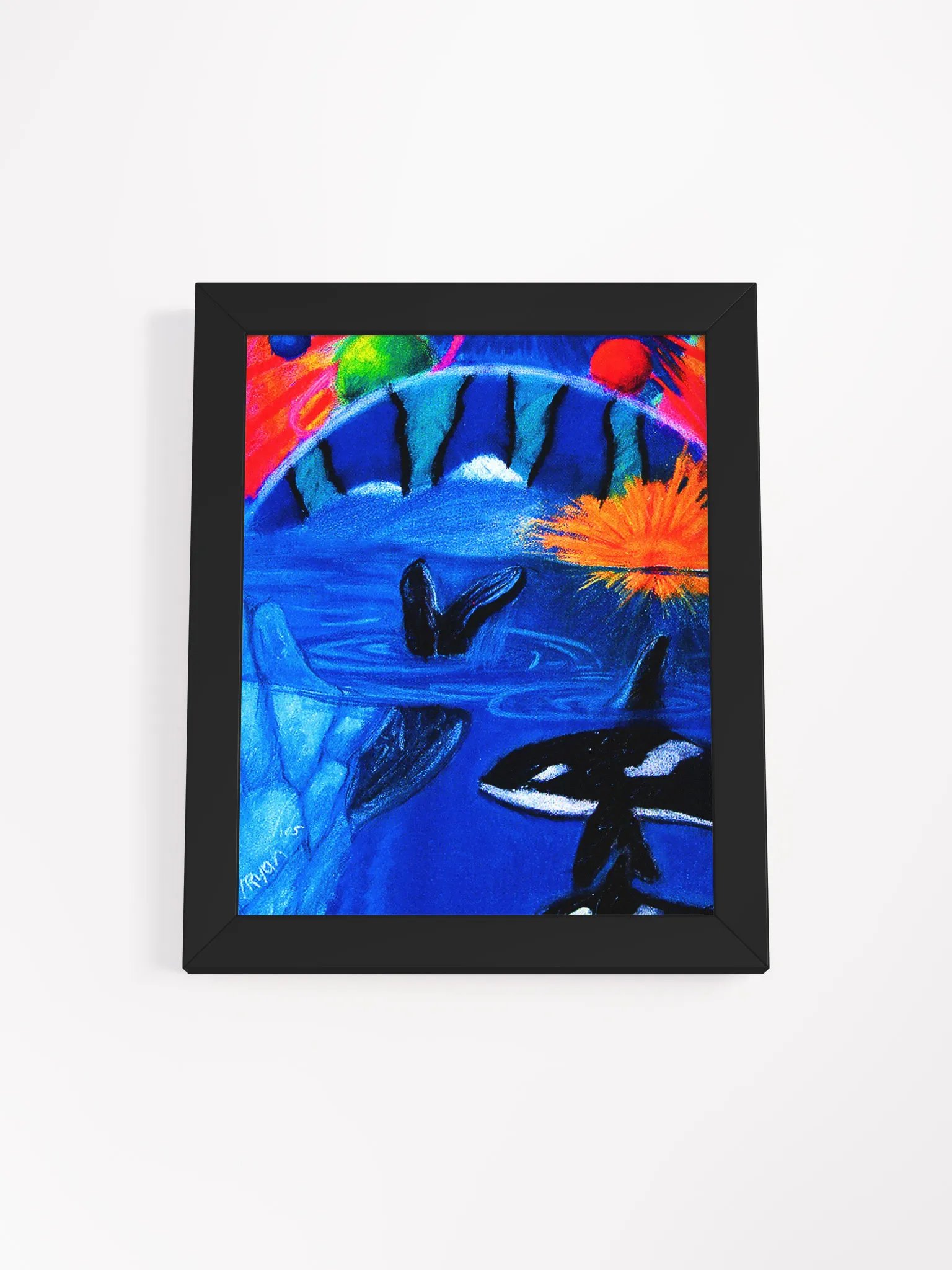 Space Whales 2 Art Framed Poster product image (1)