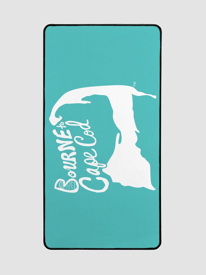 Allcolor SP70018 | BOURNE to Cape Cod™ Desk Mat | Coastal Comfort for Your Workspace | White Logo on Dark Turquoise product image (2)