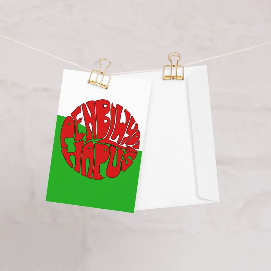 Penblwydd Hapus portrait greetings card product image (1)