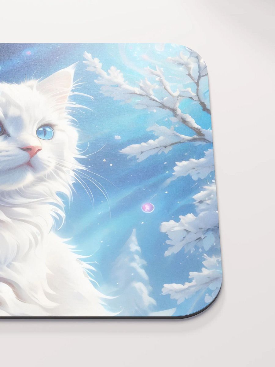 Blue-Eyed Kitten Winter Magic Mouse Pad product image (6)