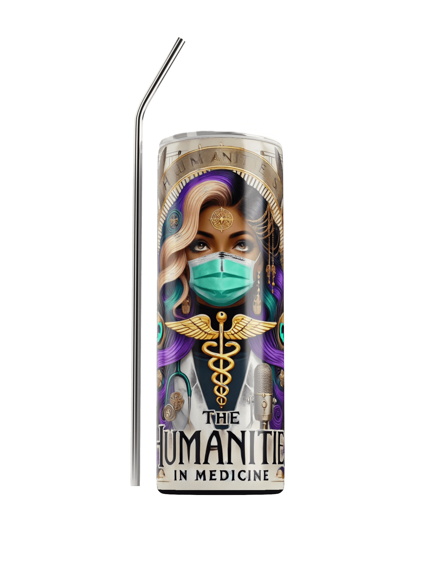 Humanities In Medicine Physician Peacock Muse Art Stainless Steel Tumbler product image (1)