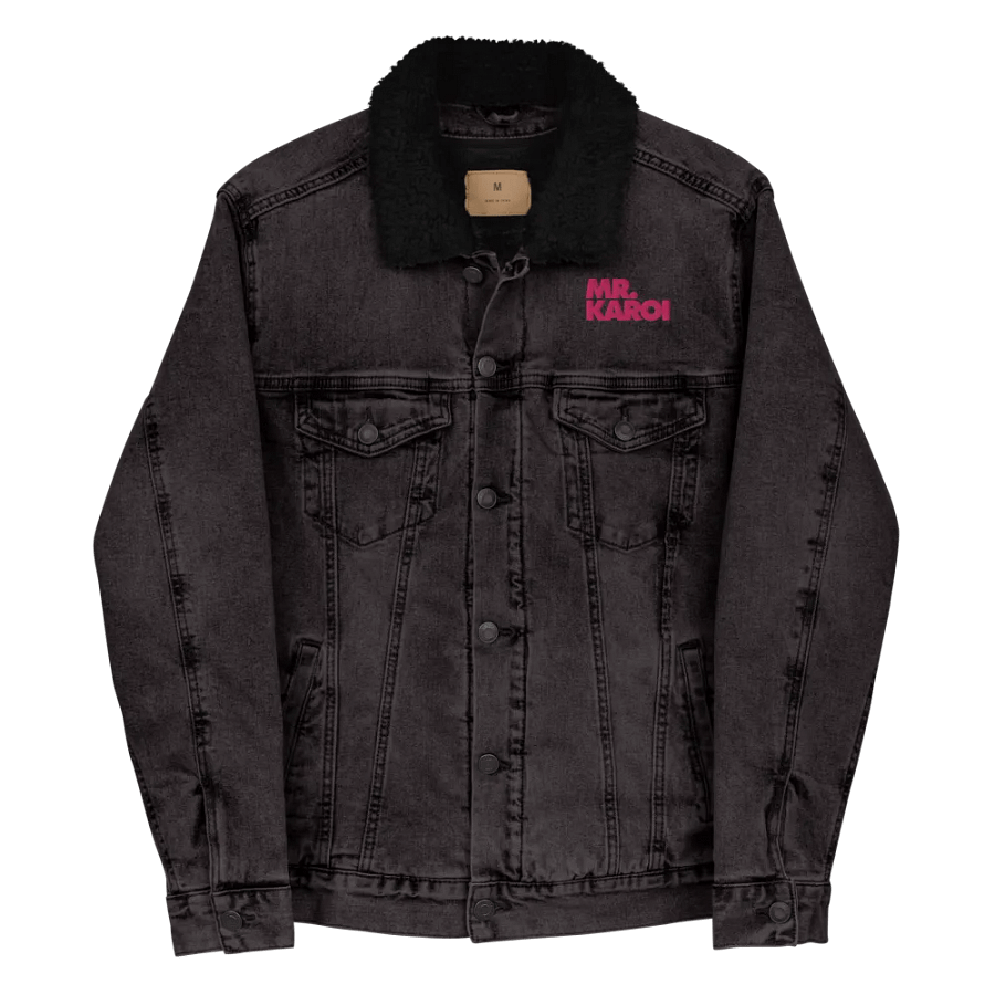 Mr. Karoi Pink Logo Denim Jacket product image (13)