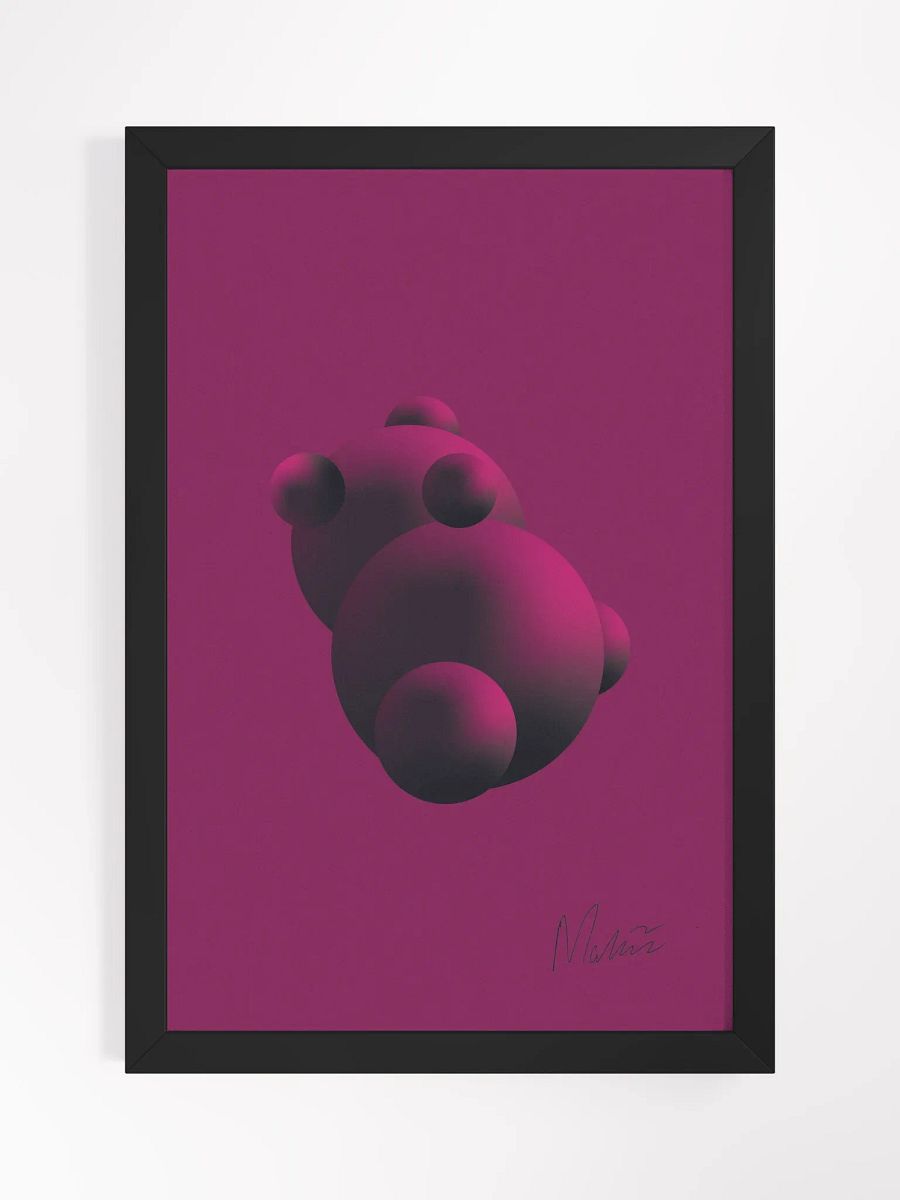 Purple Bear Framed Matte Poster product image (1)