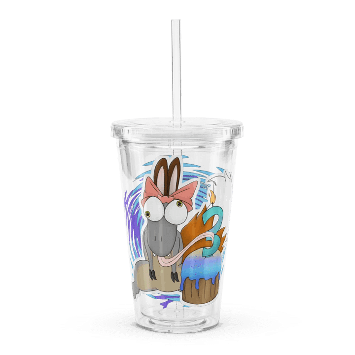 Pookie's 3rd Birthday Cup with Straw product image (1)