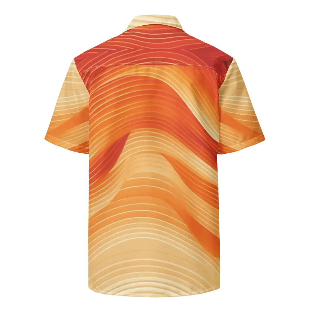Men's Full-Print-10 Orange Hawaiian Shirt product image (5)