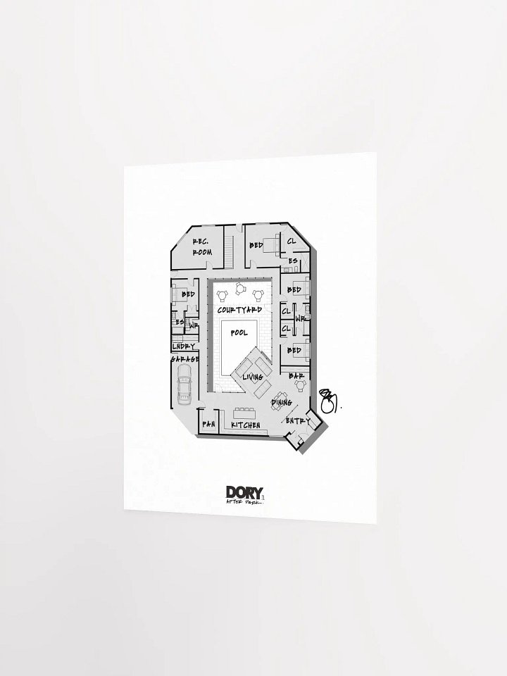 Alphabet Floor Plan Poster - Q product image (2)