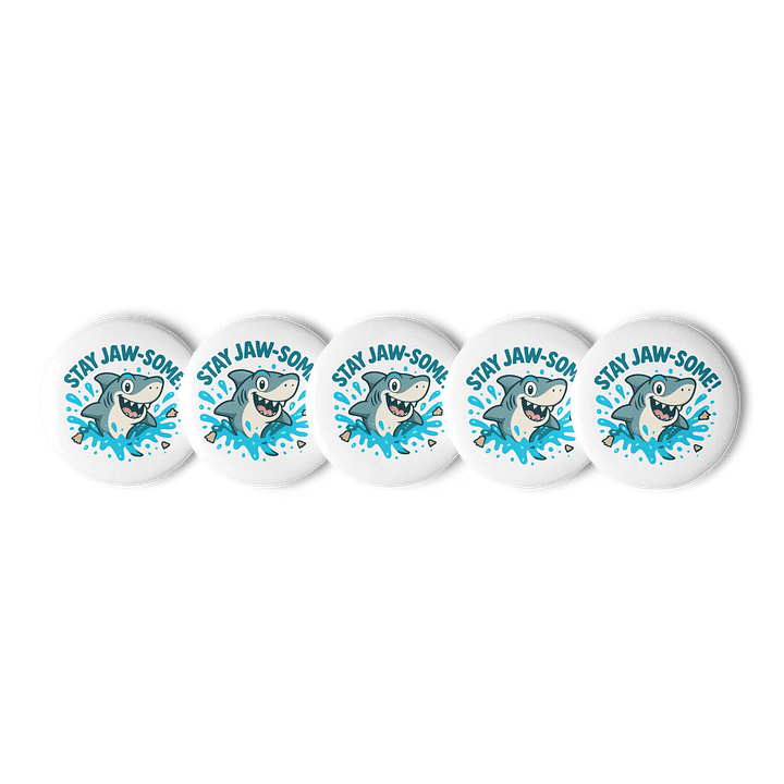 Jaw-some Shark Pin Button Set product image (1)