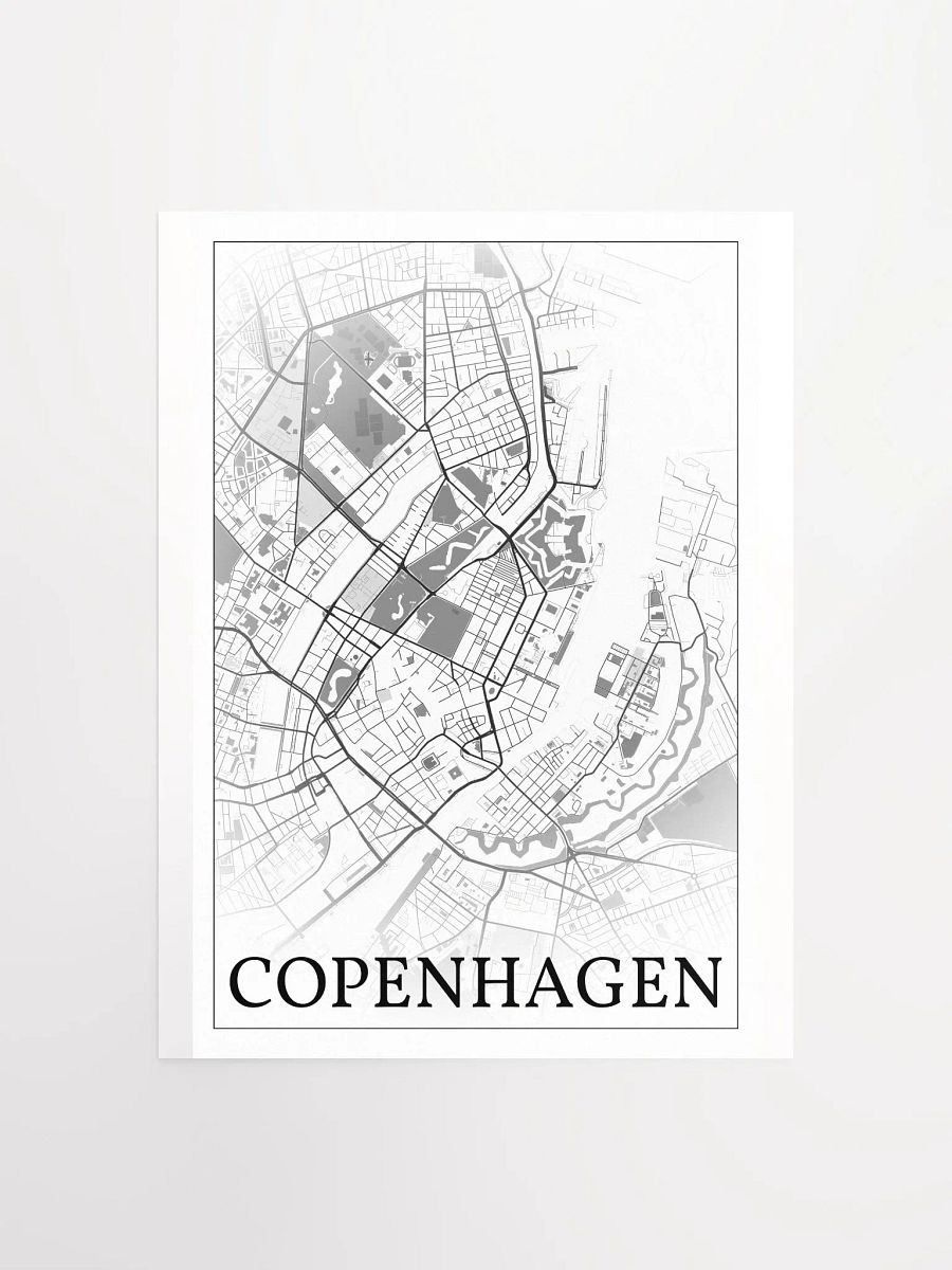 Copenhagen, Denmark, city map print product image (1)