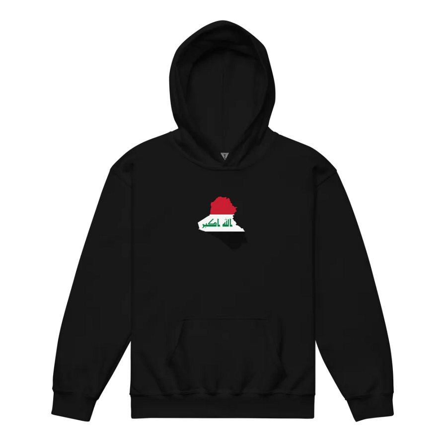 Iraq Map + Flag Youth Heavy Blend Hoodie product image (8)