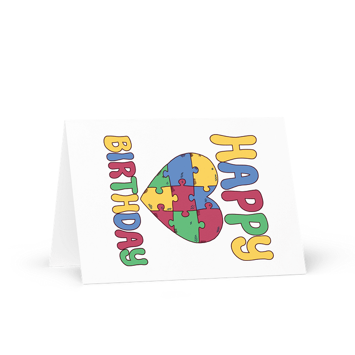 Happy Birthday (Autism Awareness) Birthday Card 5" x 7" product image (1)