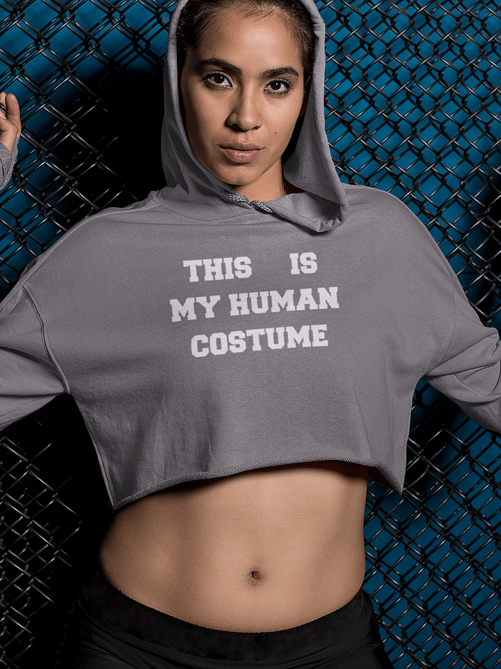 Human Costume fleece crop hoodie product image (1)