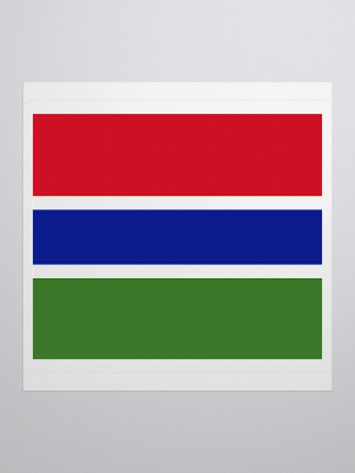 Gambia Flag Sticker | Wavy River Design | Durable Vinyl | 3 Sizes product image (3)