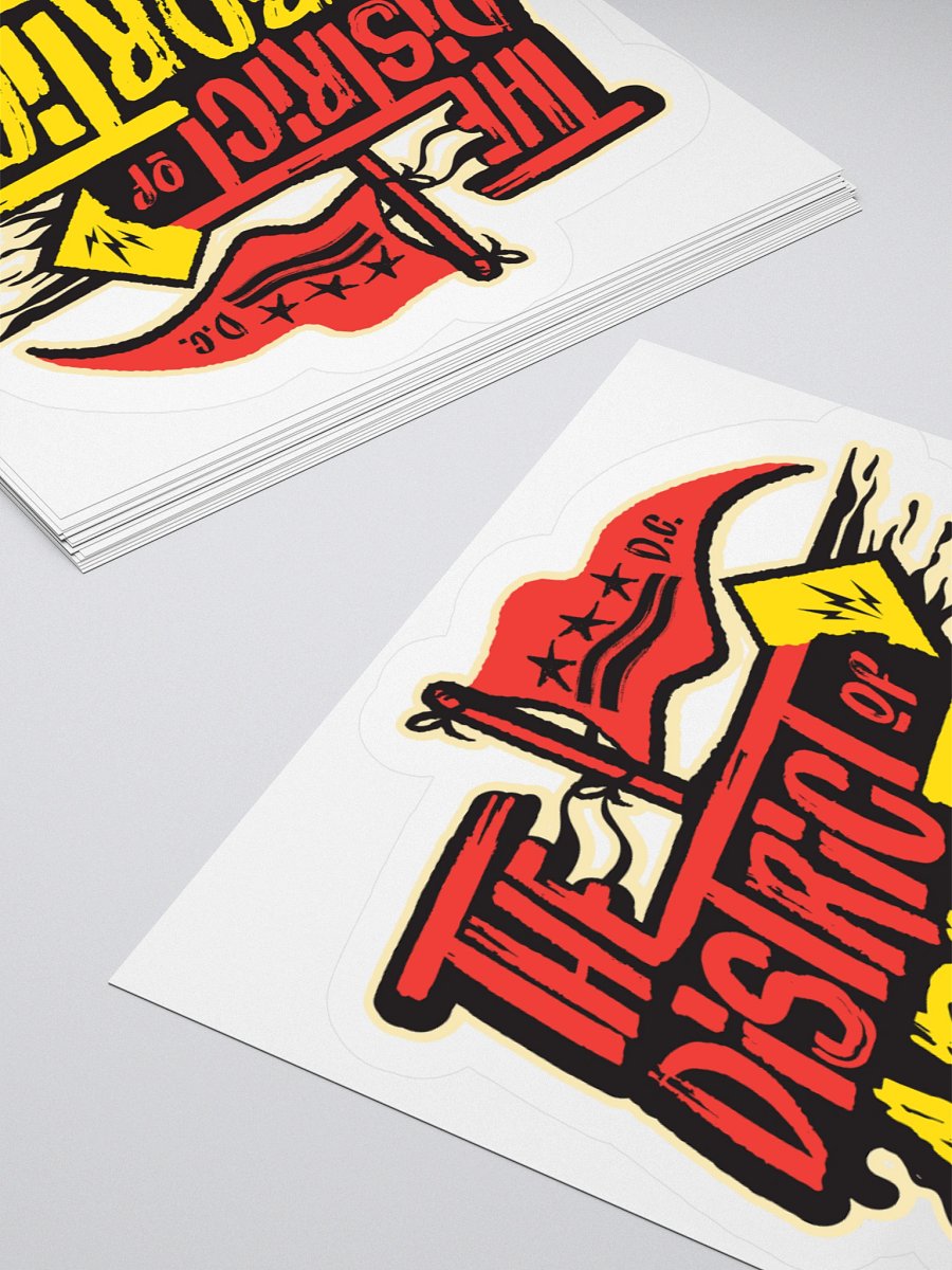The District of Abortion Red and Yellow Sticker product image (11)